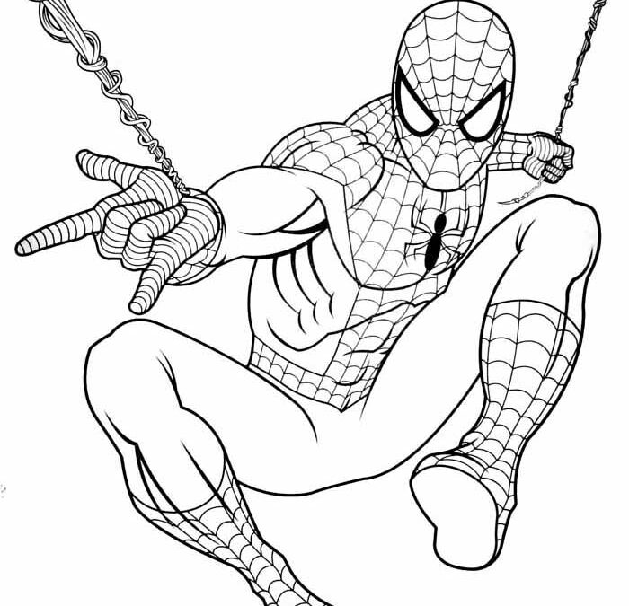 Homem aranha para colorir